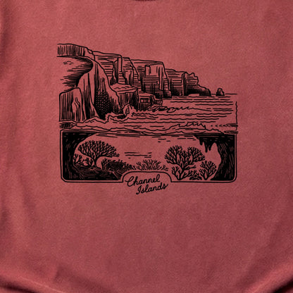Channel Islands Line Drawing Cotton T-Shirt