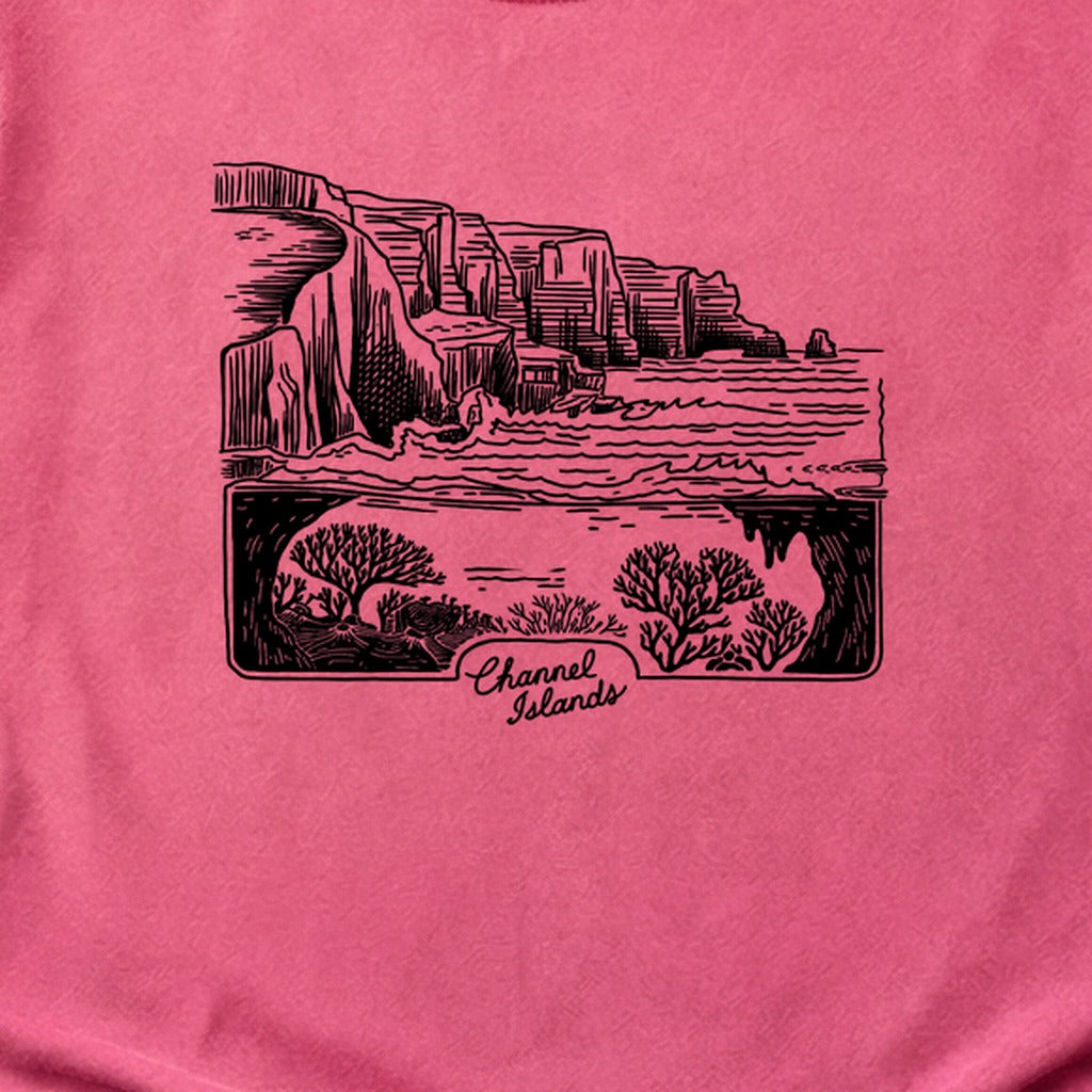 Channel Islands Line Drawing Cotton T-Shirt
