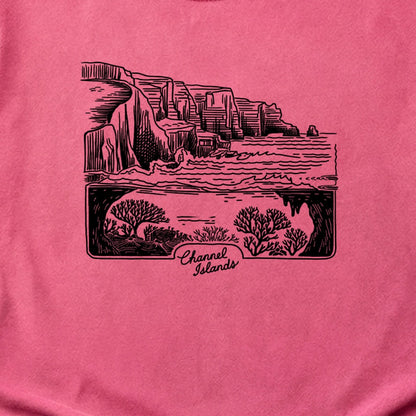 Channel Islands Line Drawing Cotton T-Shirt