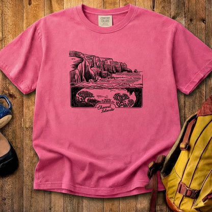 Channel Islands Line Drawing Cotton T-Shirt