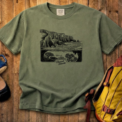 Channel Islands Line Drawing Cotton T-Shirt