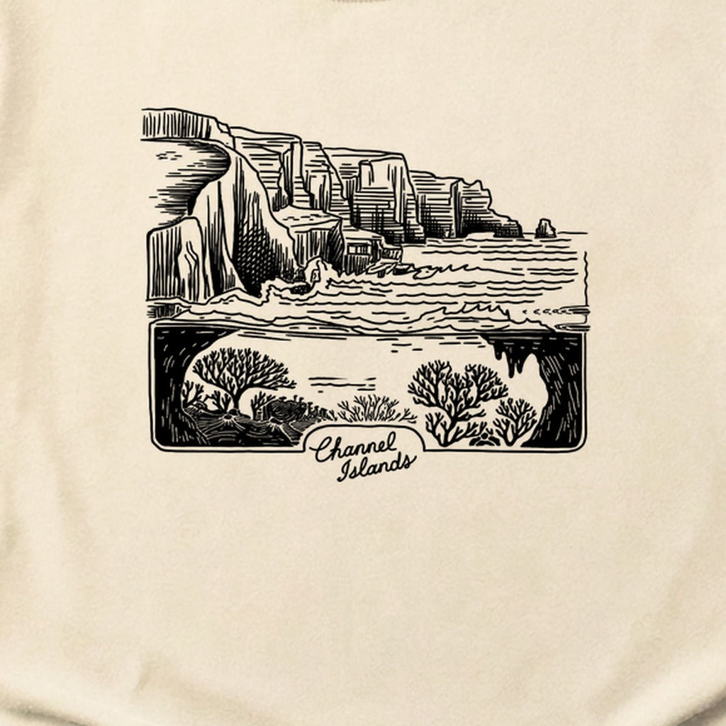 Channel Islands Line Drawing Cotton T-Shirt