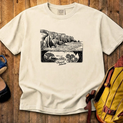 Channel Islands Line Drawing Cotton T-Shirt