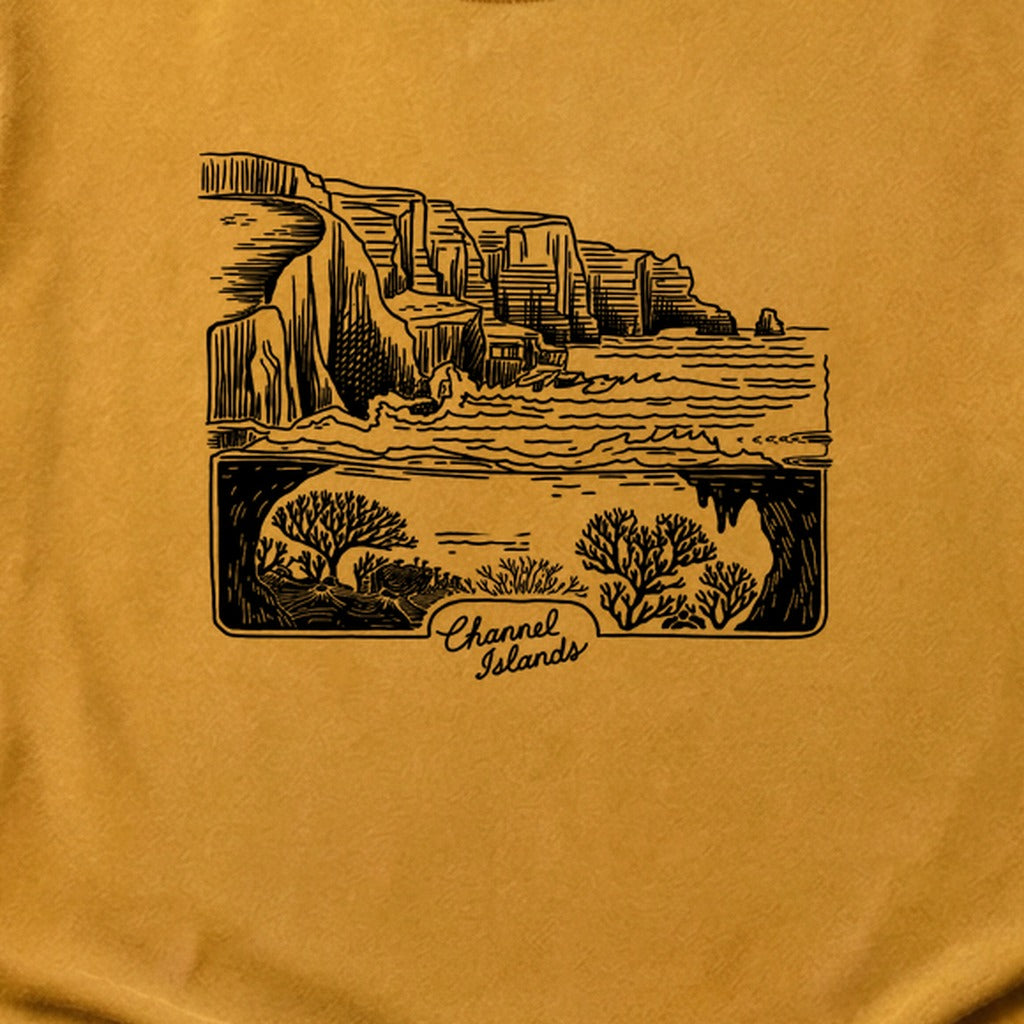 Channel Islands Line Drawing Cotton T-Shirt