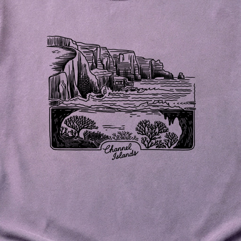 Channel Islands Line Drawing Cotton T-Shirt