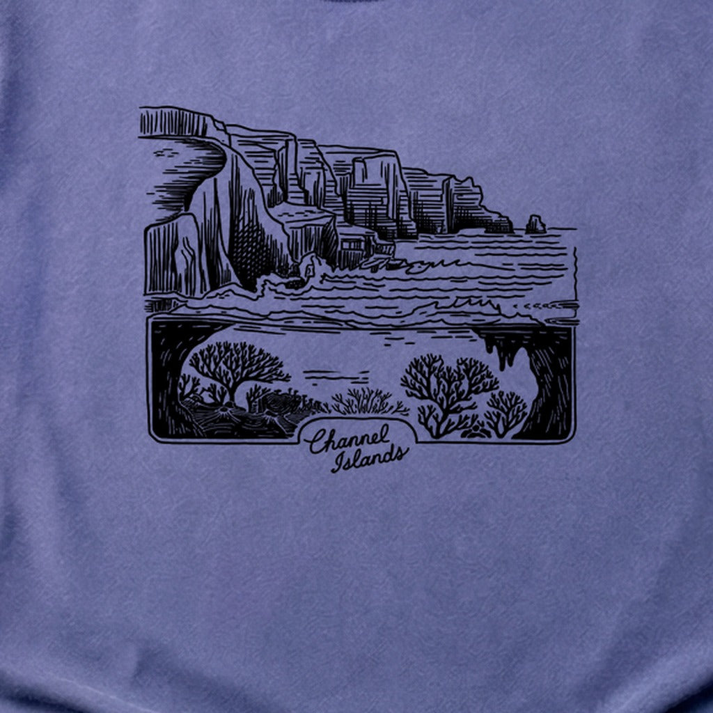Channel Islands Line Drawing Cotton T-Shirt