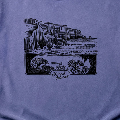 Channel Islands Line Drawing Cotton T-Shirt