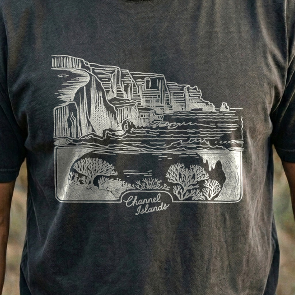 Channel Islands Line Drawing Cotton T-Shirt