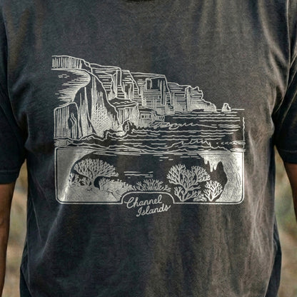 Channel Islands Line Drawing Cotton T-Shirt