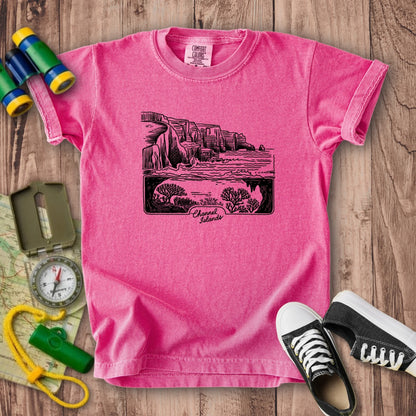Channel Islands Line Drawing Kids Cotton T-Shirt
