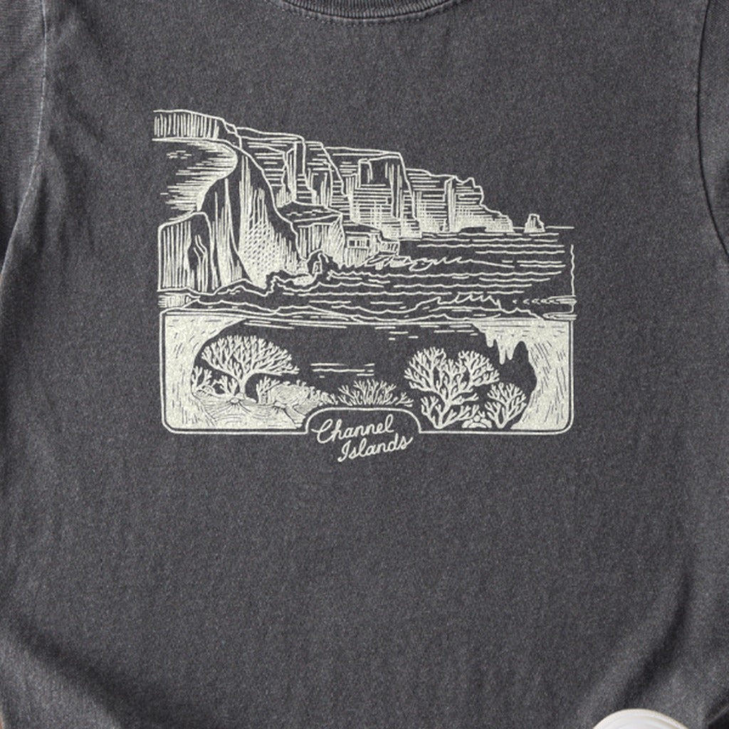 Channel Islands Line Drawing Kids Cotton T-Shirt