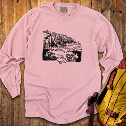 Channel Islands Line Drawing Cotton Long Sleeve