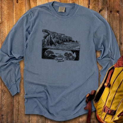 Channel Islands Line Drawing Cotton Long Sleeve