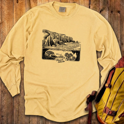 Channel Islands Line Drawing Cotton Long Sleeve