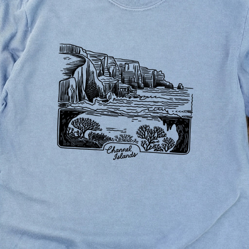 Channel Islands Line Drawing Cotton Long Sleeve