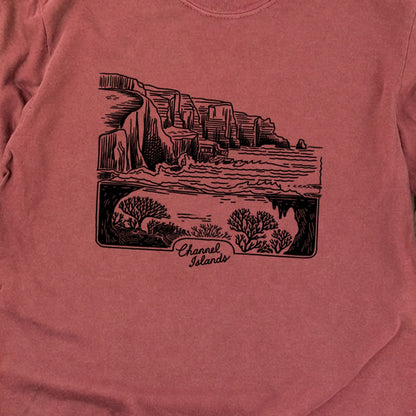 Channel Islands Line Drawing Cotton Long Sleeve
