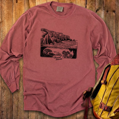 Channel Islands Line Drawing Cotton Long Sleeve