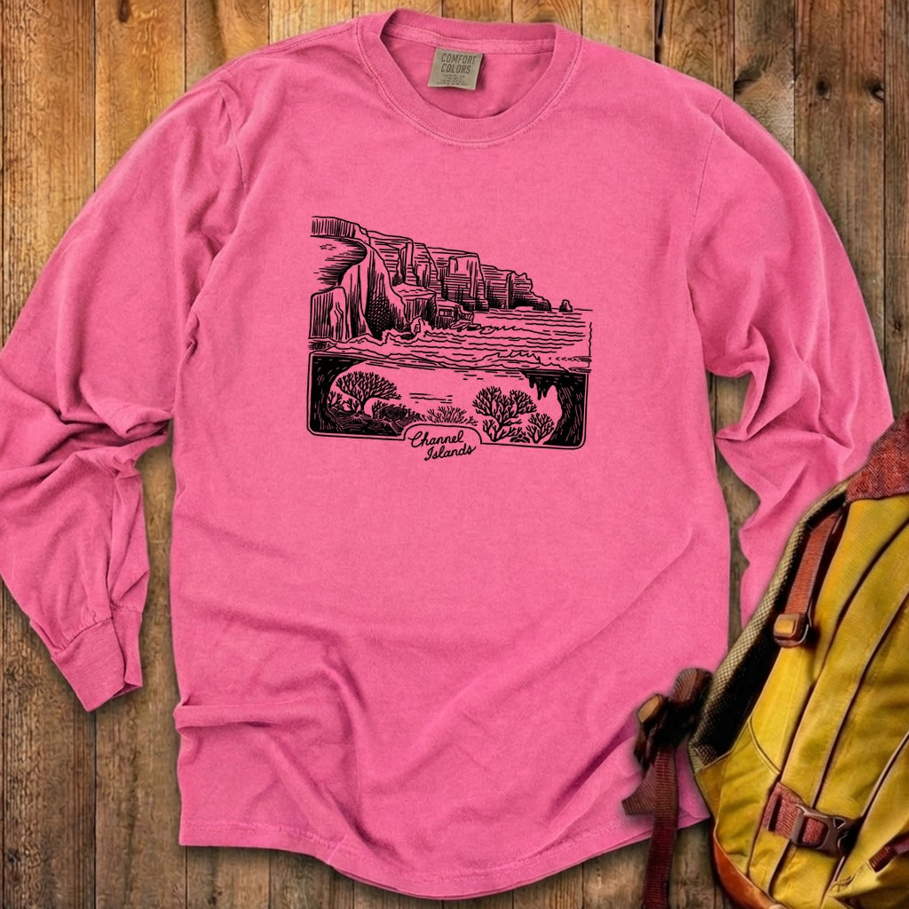 Channel Islands Line Drawing Cotton Long Sleeve