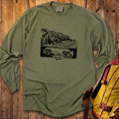 Channel Islands Line Drawing Cotton Long Sleeve