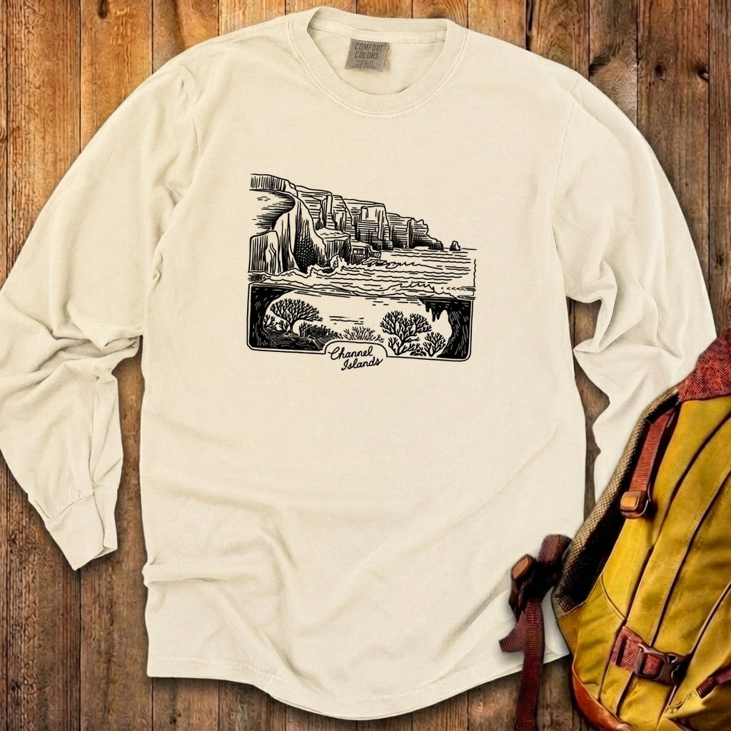 Channel Islands Line Drawing Cotton Long Sleeve