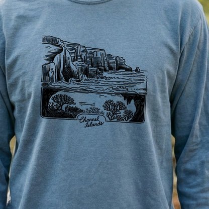Channel Islands Line Drawing Cotton Long Sleeve