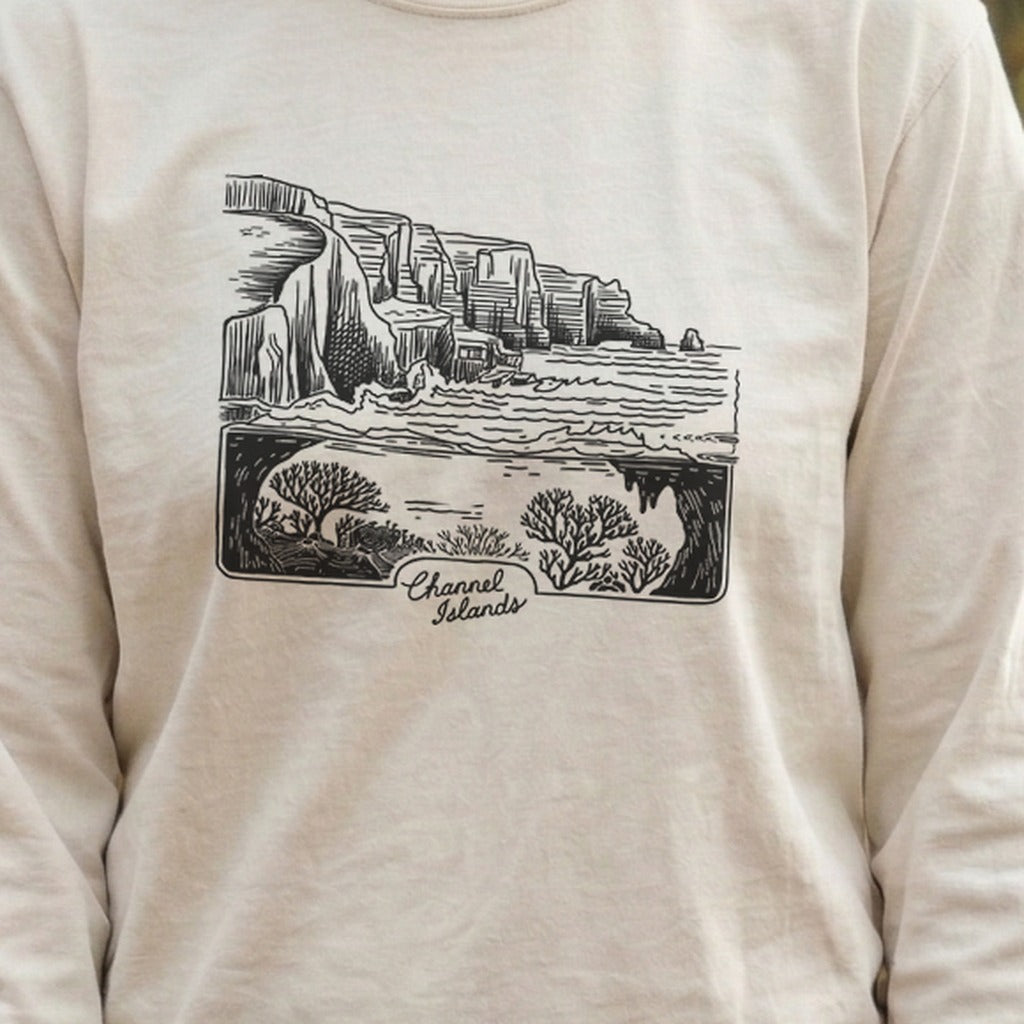 Channel Islands Line Drawing Cotton Long Sleeve