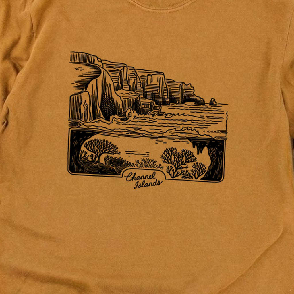 Channel Islands Line Drawing Cotton Long Sleeve