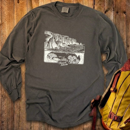 Channel Islands Line Drawing Cotton Long Sleeve