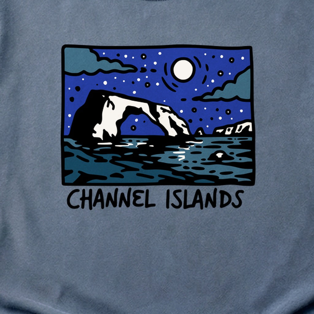 Channel Islands at Night Cotton T-Shirt