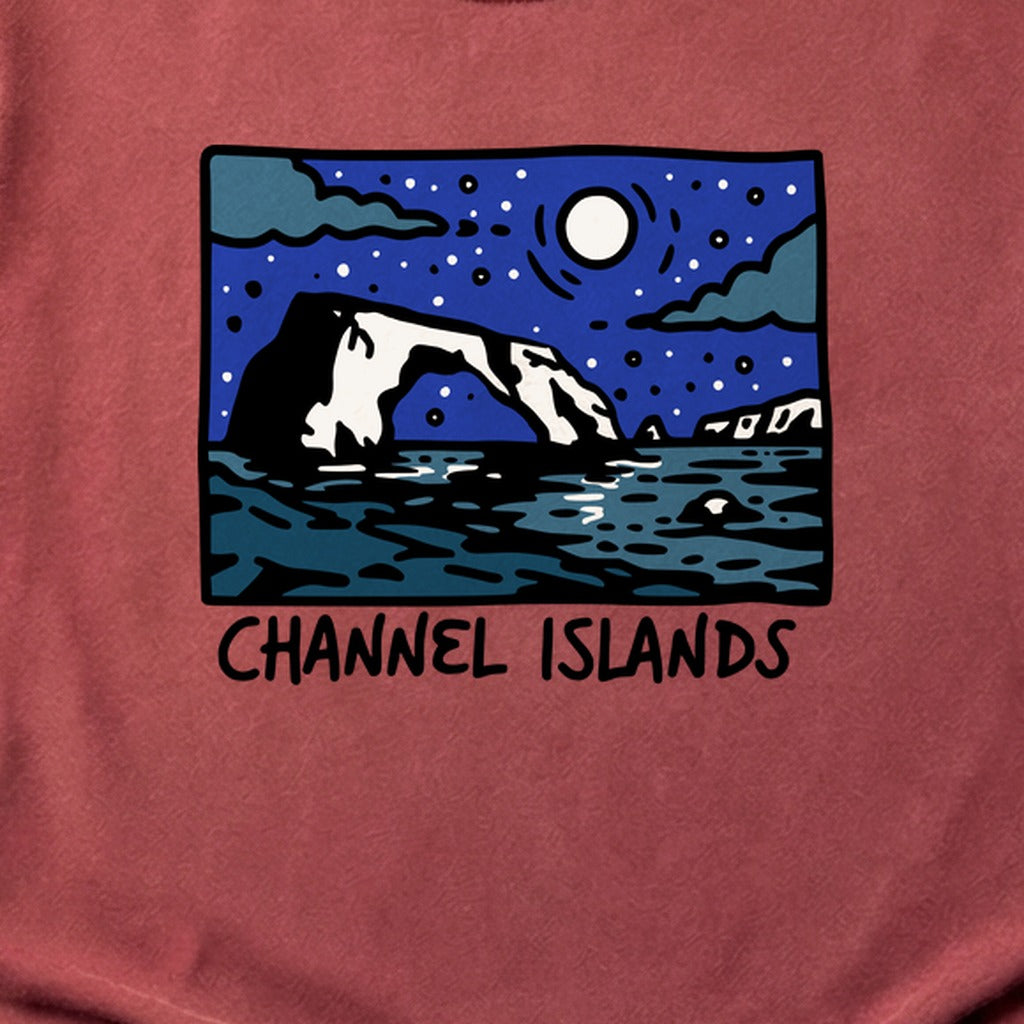 Channel Islands at Night Cotton T-Shirt