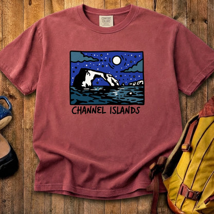 Channel Islands at Night Cotton T-Shirt