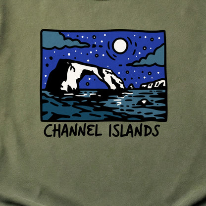 Channel Islands at Night Cotton T-Shirt