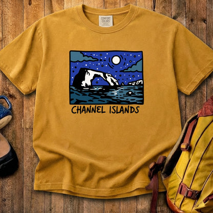 Channel Islands at Night Cotton T-Shirt
