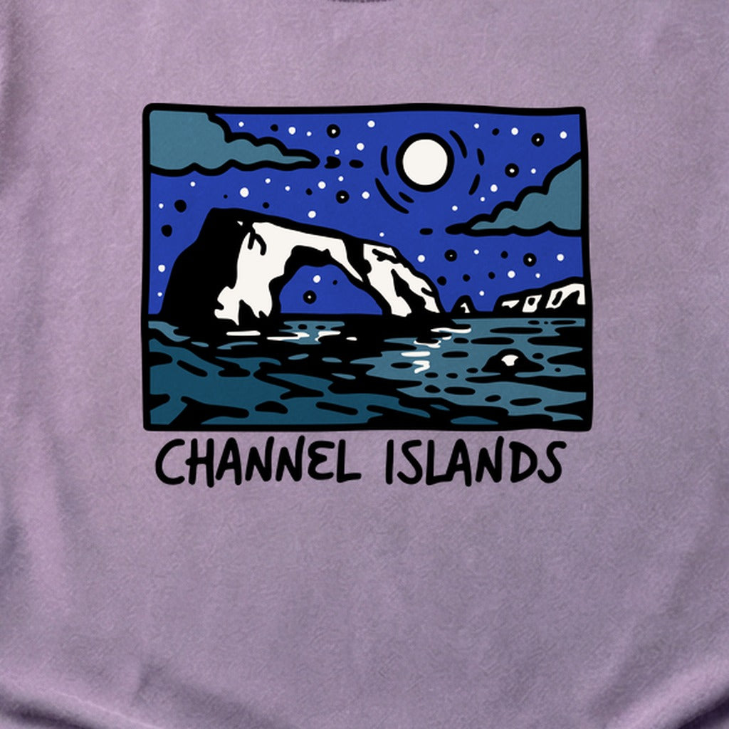 Channel Islands at Night Cotton T-Shirt