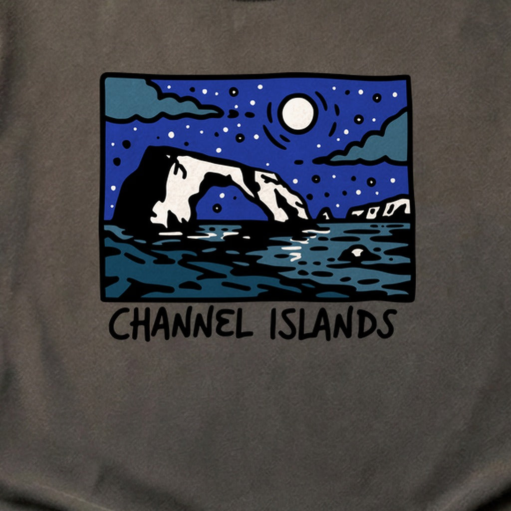 Channel Islands at Night Cotton T-Shirt