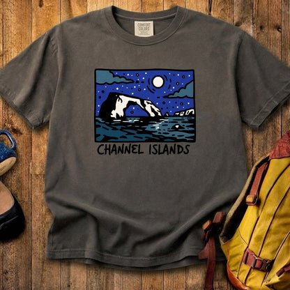 Channel Islands at Night Cotton T-Shirt