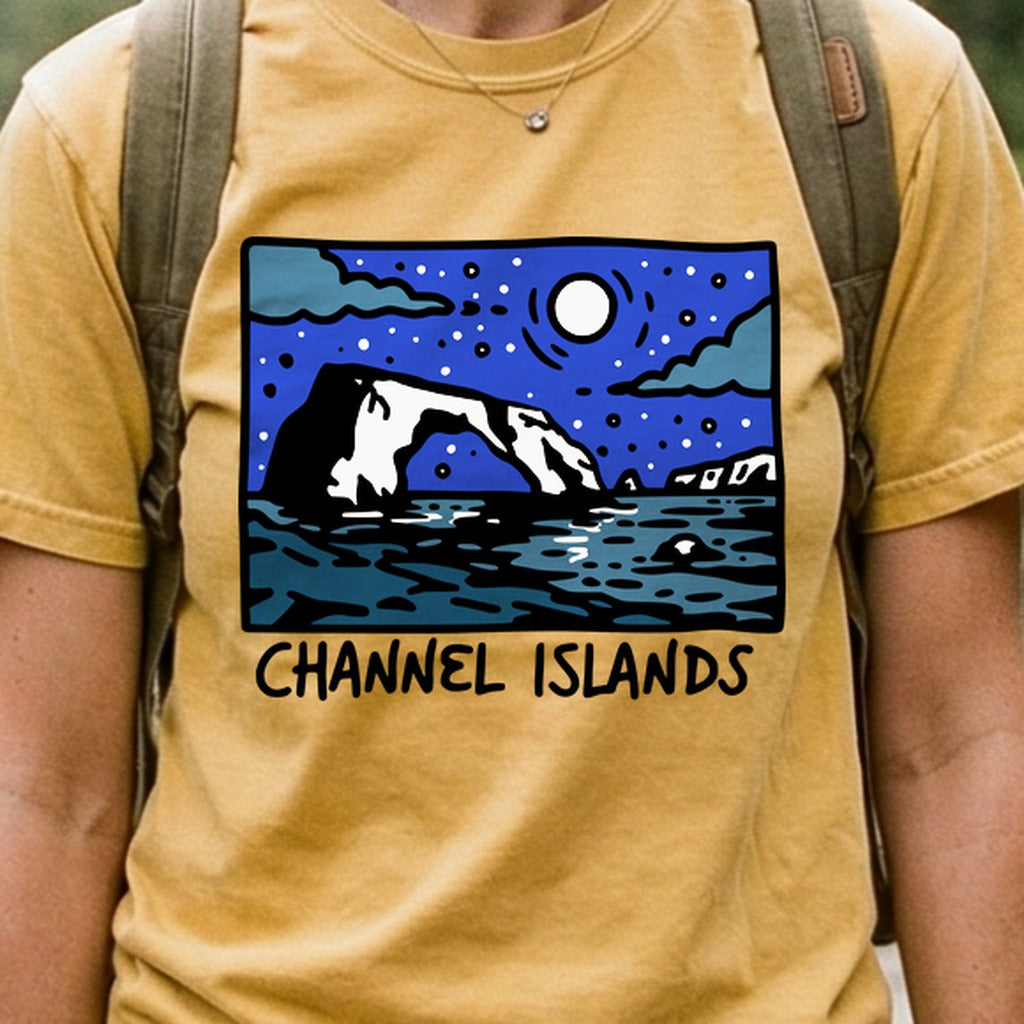 Channel Islands at Night Cotton T-Shirt