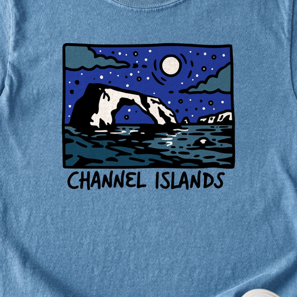 Channel Islands at Night Kids Cotton T-Shirt