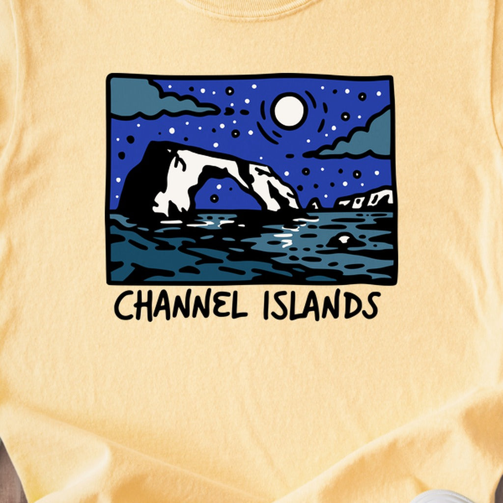 Channel Islands at Night Kids Cotton T-Shirt