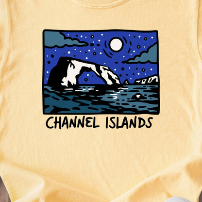 Channel Islands at Night Kids Cotton T-Shirt