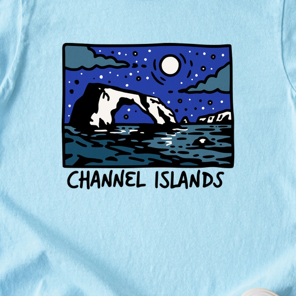 Channel Islands at Night Kids Cotton T-Shirt