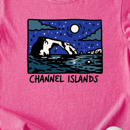 Channel Islands at Night Kids Cotton T-Shirt