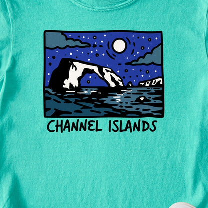 Channel Islands at Night Kids Cotton T-Shirt
