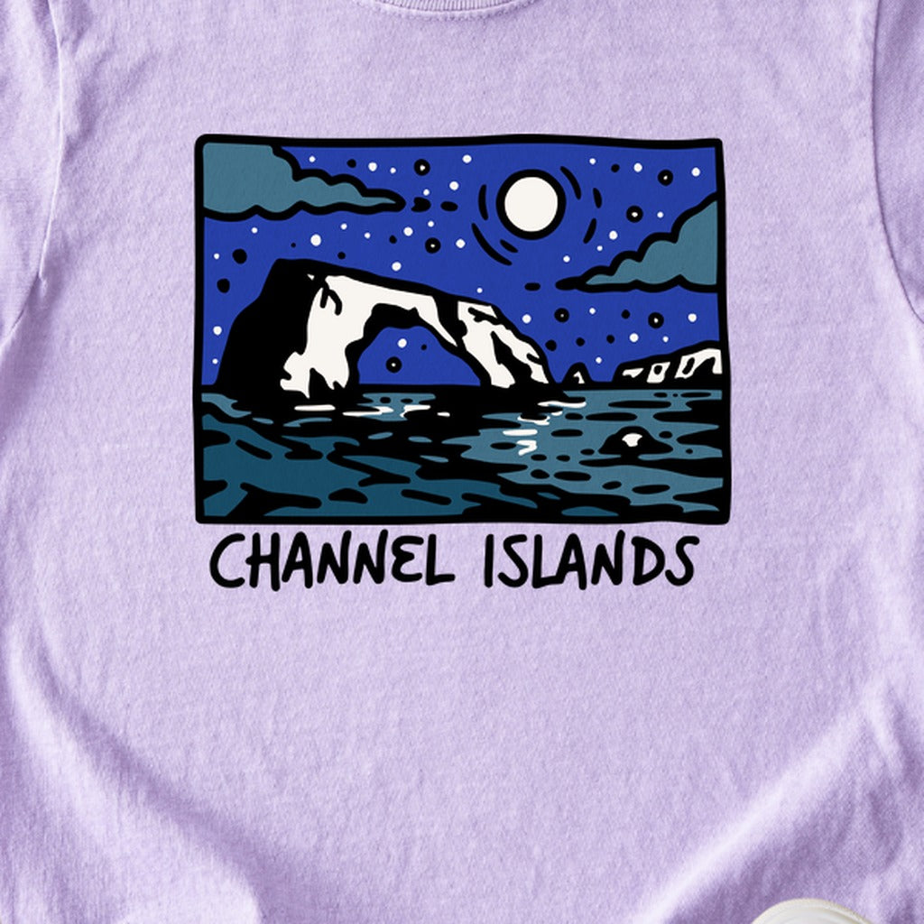 Channel Islands at Night Kids Cotton T-Shirt