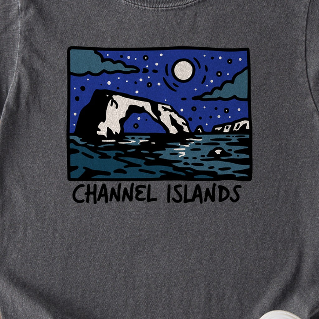 Channel Islands at Night Kids Cotton T-Shirt
