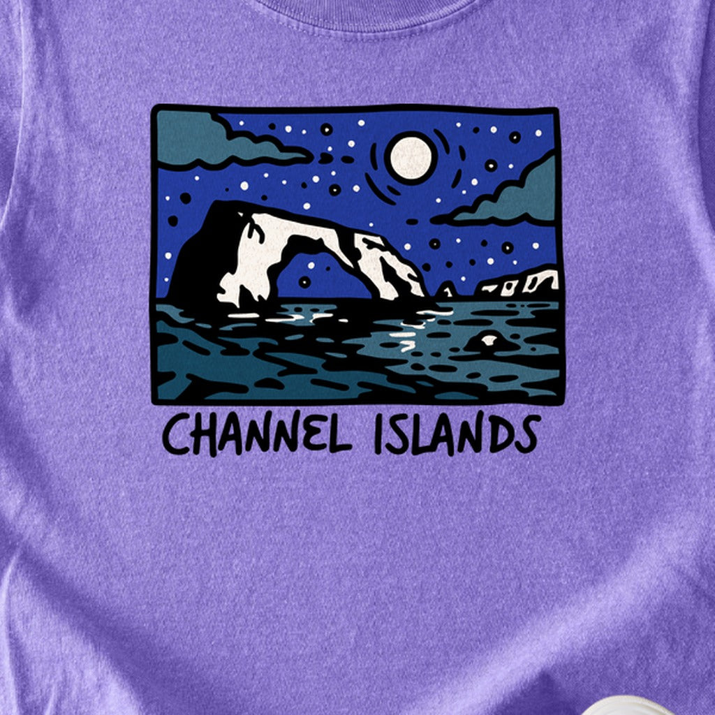 Channel Islands at Night Kids Cotton T-Shirt