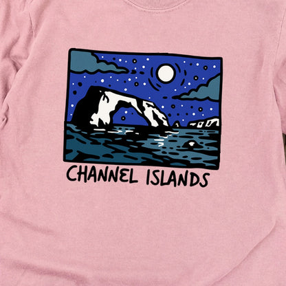 Channel Islands at Night Cotton Long Sleeve