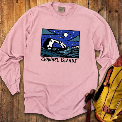 Channel Islands at Night Cotton Long Sleeve