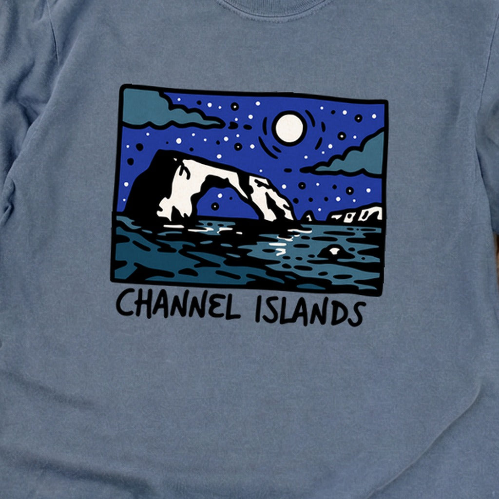 Channel Islands at Night Cotton Long Sleeve