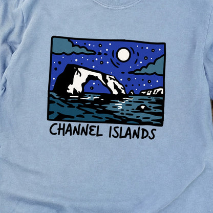 Channel Islands at Night Cotton Long Sleeve